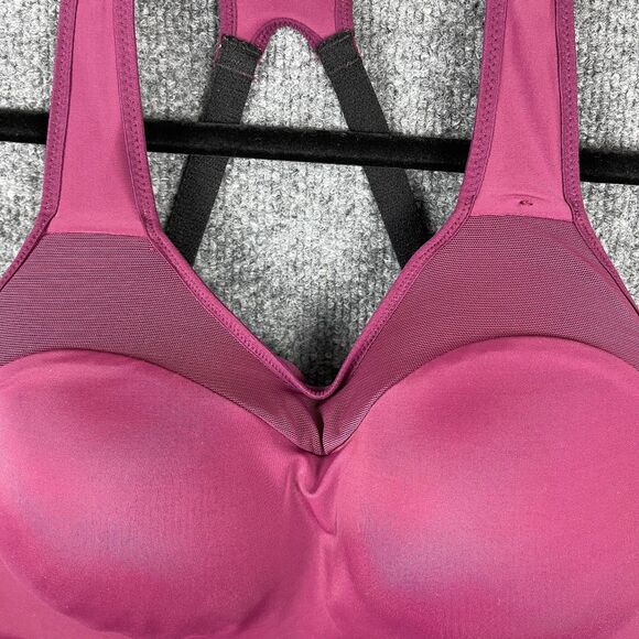 Nike Dri-Fit Alpha Sports Bra Small Burgundy Wireless Racerback Adjustable Strap - Picture 2 of 11